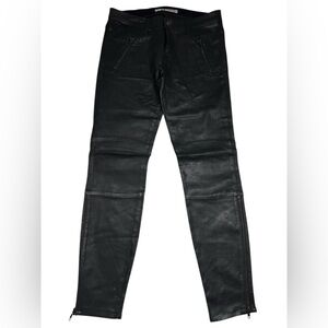 J BRAND / Black Coated Faux Leather Skinny Jeans / Size 30 / NWOT Goth Punk Emo